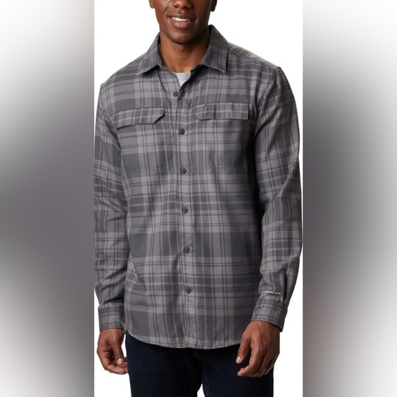 Columbia Other - Columbia tall men’s gray flannel button down shirt XLT